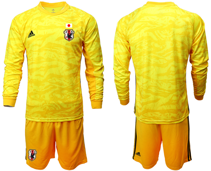 Men 2020-2021 Season National team Japan goalkeeper Long sleeve yellow Soccer Jersey->colombia jersey->Soccer Country Jersey